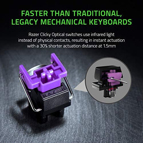 Razer Huntsman Mini 60% Gaming Keyboard: Fastest Keyboard Switches Ever - Clicky Optical Switches - Chroma RGB Lighting - PBT Keycaps - Onboard Memory - Mercury White