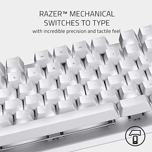 Razer BlackWidow Lite TKL Tenkeyless Mechanical Keyboard : Orange Key Switches - Tactile & Silent - White Individual Key Lighting - Compact Design - Detachable Cable - Mercury White, one Size