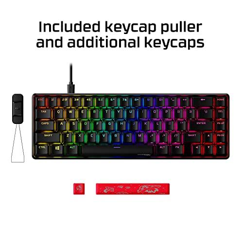 HyperX Alloy Origins 65 - Mechanical Gaming Keyboard – Compact 65% Form Factor - Linear Red Switch - Double Shot PBT Keycaps - RGB LED Backlit - NGENUITY Software Compatible