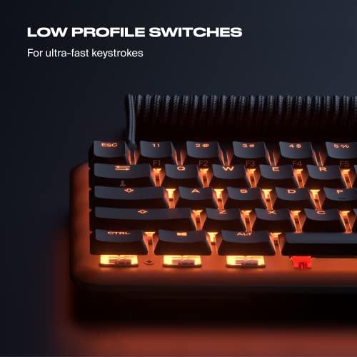 FNATIC STREAK65 LP | Black | Compact RGB Gaming Mechanical Keyboard | Fnatic Speed Switches | PBT Doubleshot Keycaps | 65% Layout (60 65 Percent) | Low Profle Esports Keyboard (US ANSI Layout, QWERTY)