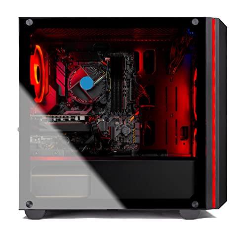 SkyTech Chronos Mini Gaming Computer PC Desktop - Intel Core-i3 10100F 3.6GHz, GTX 1650 4G, 500GB SSD, 8G 3000, RGB Fans, AC WiFi, Windows 10 Home 64-bit