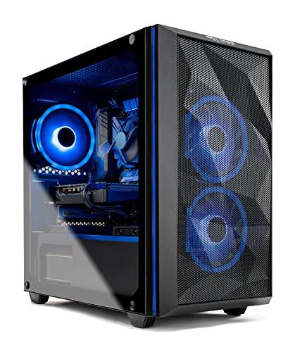 SkyTech Chronos Mini Gaming Computer PC Desktop - Intel Core-i3 10100F 3.6GHz, GTX 1650 4G, 500GB SSD, 8G 3000, RGB Fans, AC WiFi, Windows 10 Home 64-bit