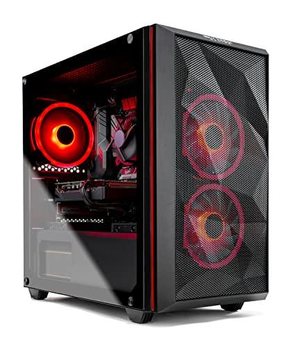 SkyTech Chronos Mini Gaming Computer PC Desktop - Intel Core-i3 10100F 3.6GHz, GTX 1650 4G, 500GB SSD, 8G 3000, RGB Fans, AC WiFi, Windows 10 Home 64-bit